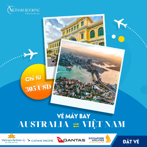 Vé máy bay thương mại từ Úc về Việt Nam