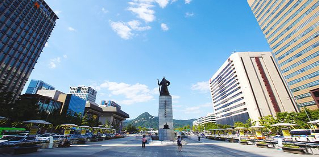 Một góc của quảng trường Gyeongbokgung