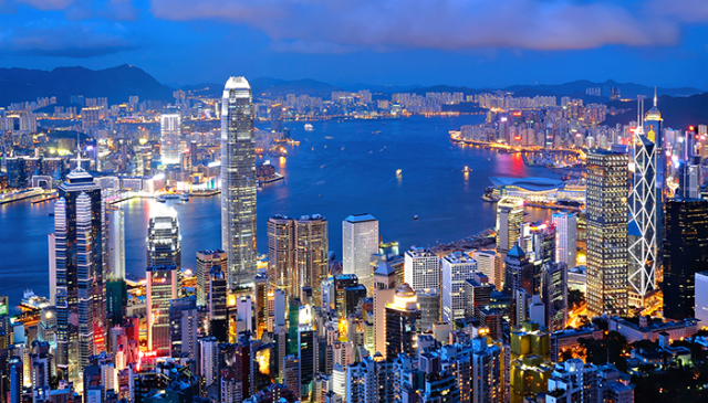Khung cảnh Hồng Kông về đêm