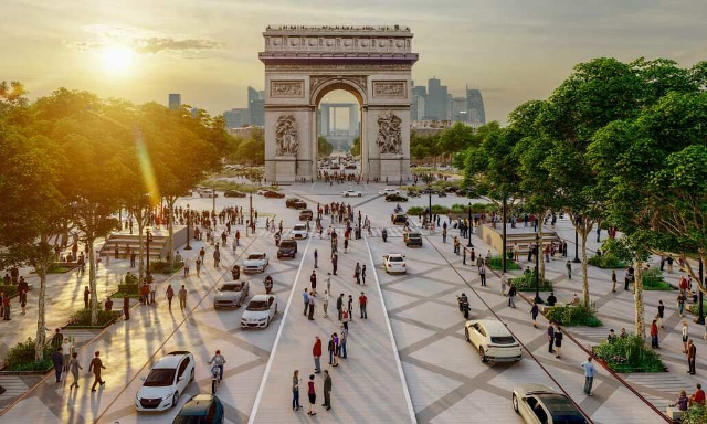 Đại lộ Champs Elysées - một trong những con đường nổi tiếng nhất thế giới