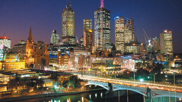Thành phố Melbourne về đêm