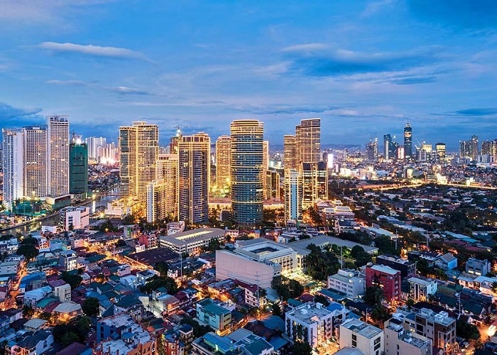 Khung cảnh thành phố Manila về đêm
